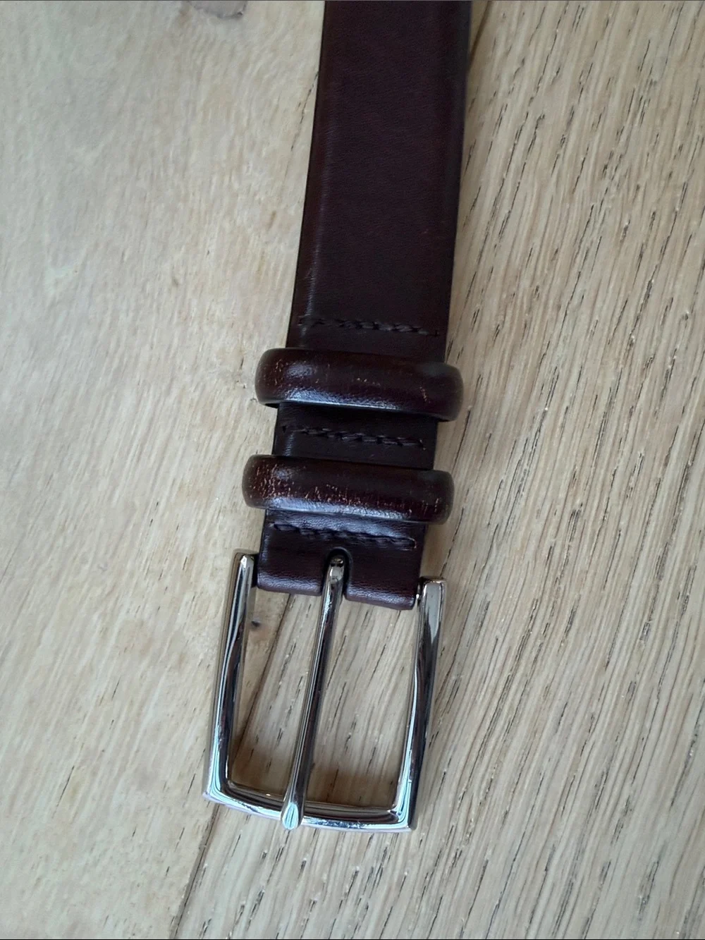 Polo Ralph Lauren Men’s Brown Leather Belt with Metal Buckle
